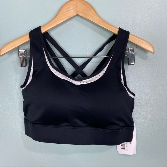 ZYIA Intimates & Sleepwear Zyia Black Primo Mesh Sports Bra Xxl